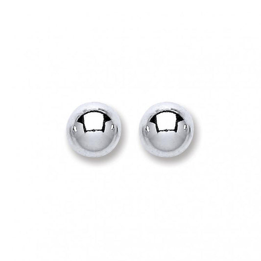 Silver Ball Stud Earrings Jewellery Hanron 