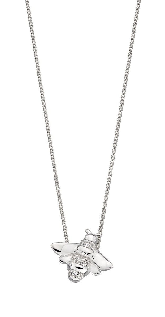 Silver Bee Pendant with CZ Jewellery Carathea 