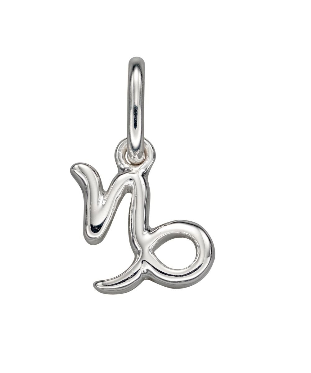 Silver Capricorn Zodiac Sign Pendant Jewellery Gecko 
