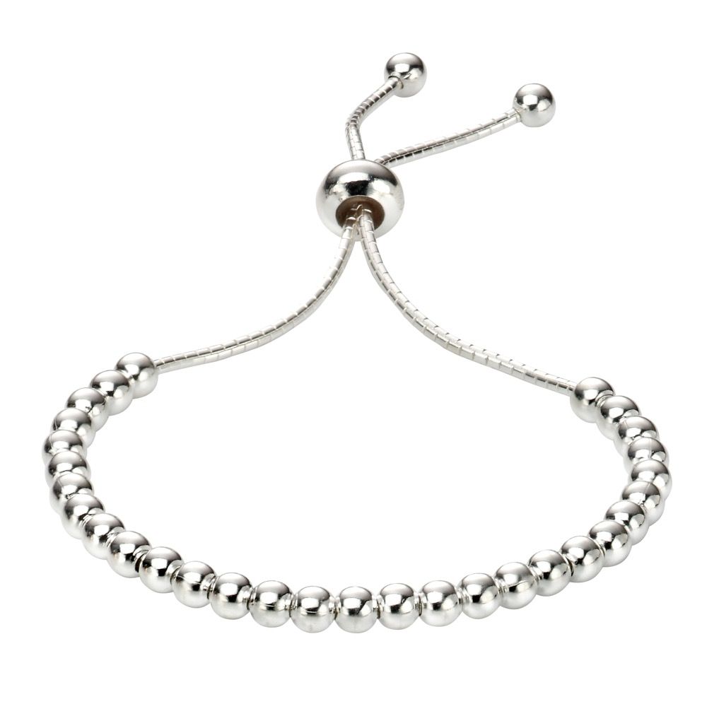 Silver Childs Polished Ball Bracelet with Adjustable Toggle Jewellery Gecko