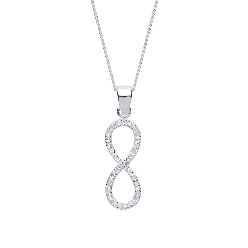 Silver and Cubic Zirconia Infinity Pendant Ian Dunford