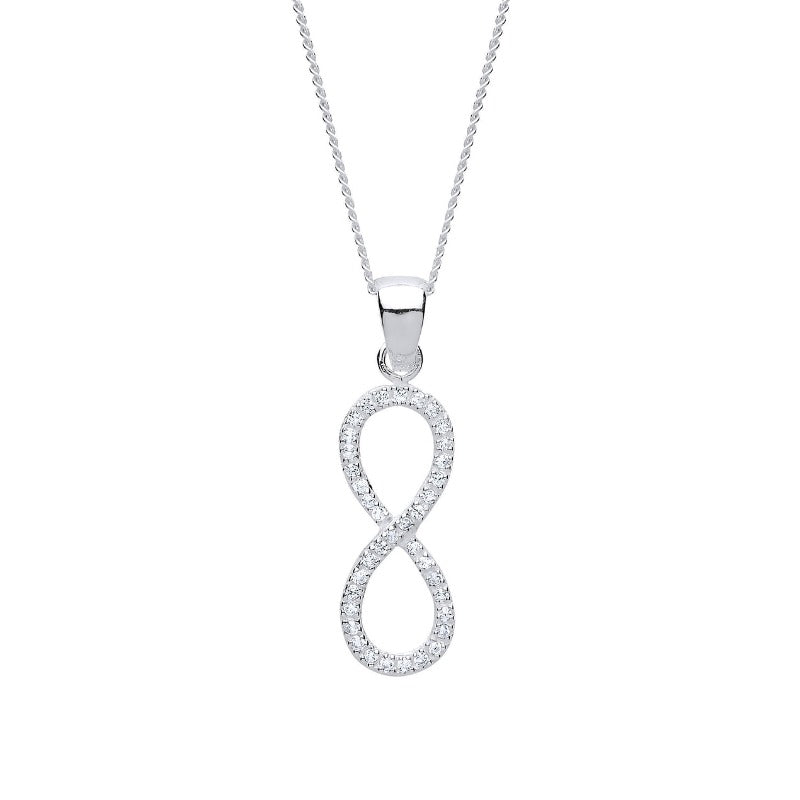 Silver and Cubic Zirconia Infinity Pendant Ian Dunford 
