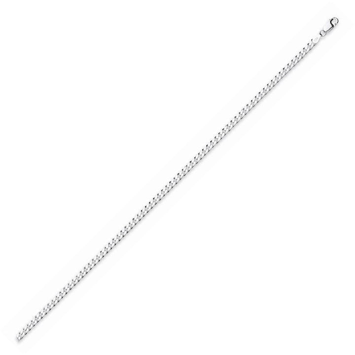 Silver Curb Anklet 10" Anklet Hanron