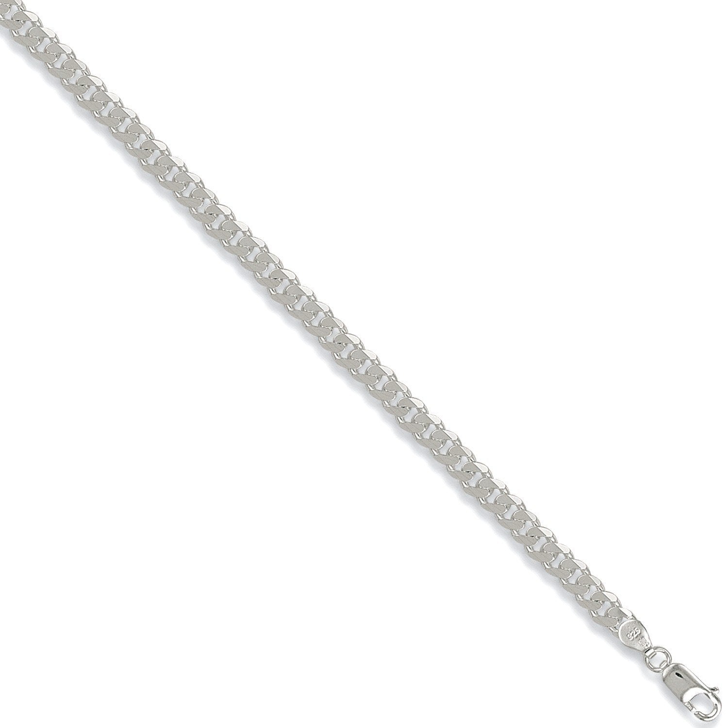 Silver Ladies Curb Chain Jewellery Hanron 