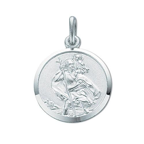 Silver Double Sided St Christopher Pendant Necklaces & Pendants Hanron