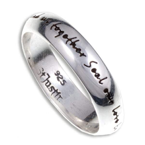 Silver English Love Ring with Engraving Rings St Justin L 
