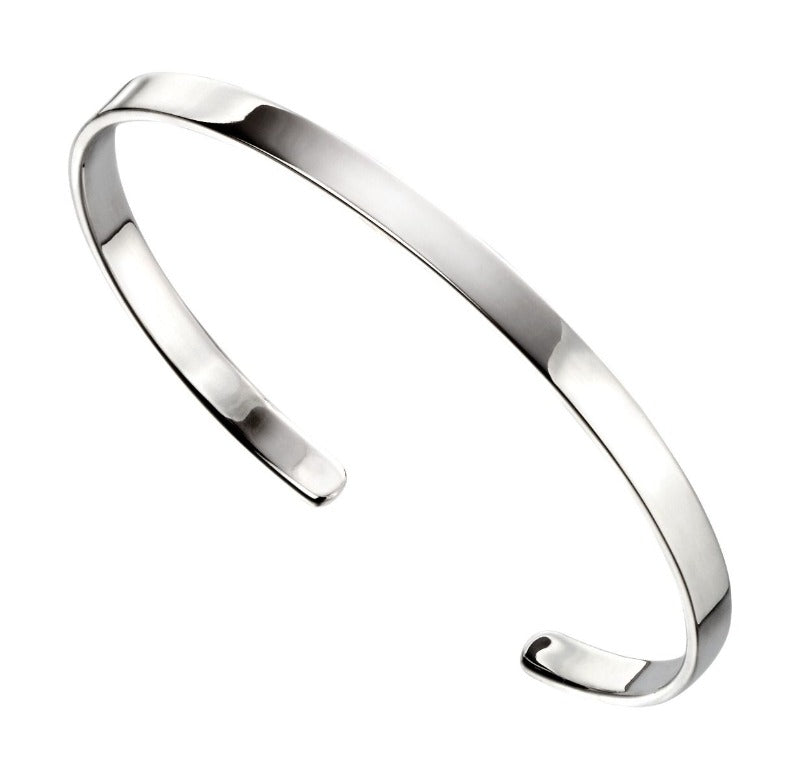 Silver Engravable Torque Bangle Jewellery Carathea