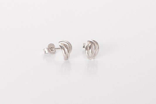 Silver Half Knot Earrings