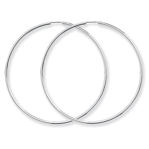50 mm Silver Hoop Earrings Earrings Treasure House Limited