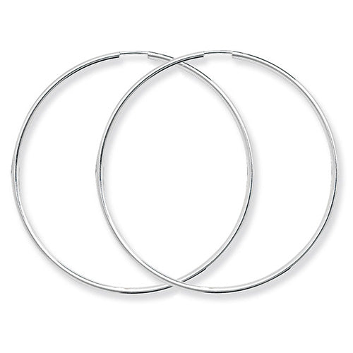 50 mm Silver Hoop Earrings Earrings Treasure House Limited 