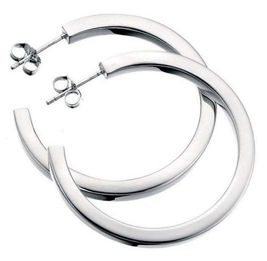 Silver Hoop Earrings Jewellery Gecko 