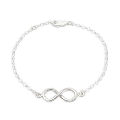 Silver Sideways Infinity Bracelet Bracelets Tales from the Earth 