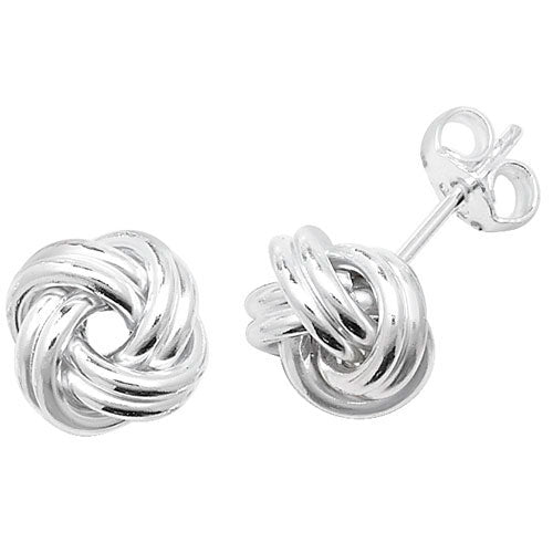 Silver Knot Earrings Earrings Treasure House Limited
