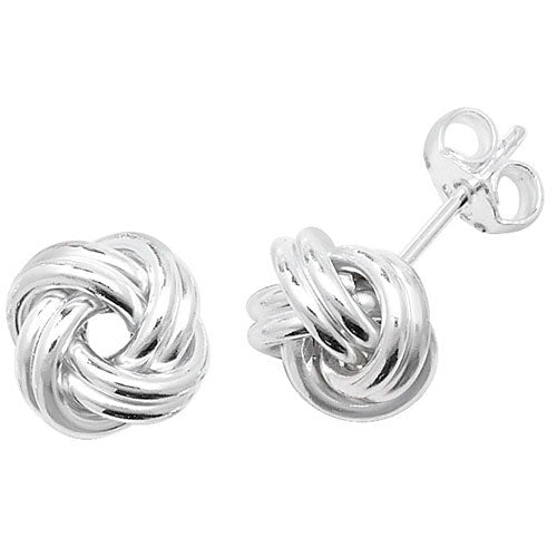 Silver Knot Earrings Earrings Treasure House Limited 