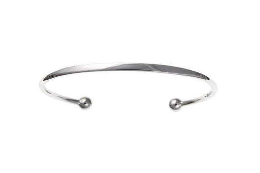 Silver Ladies Torque Bangle Jewellery Ian Dunford 