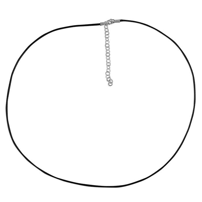 Silver Leatherette Cord Necklace Jewellery CME 