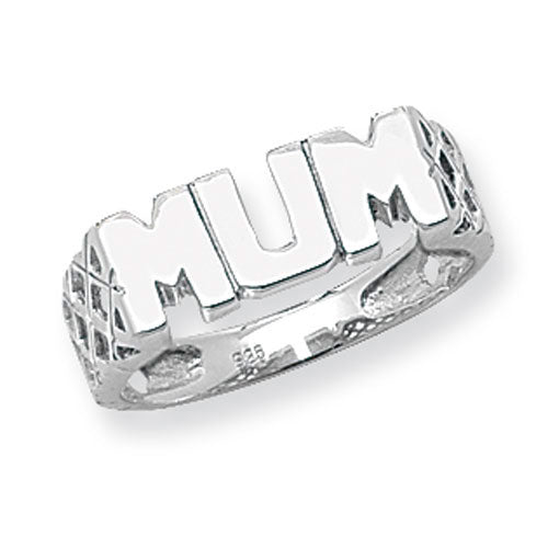 Silver "Mum" Ring Rings Treasure House Limited K 