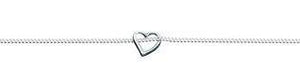 Silver Ankle Chain with Slip-On Heart Jewellery Carathea jewellers 