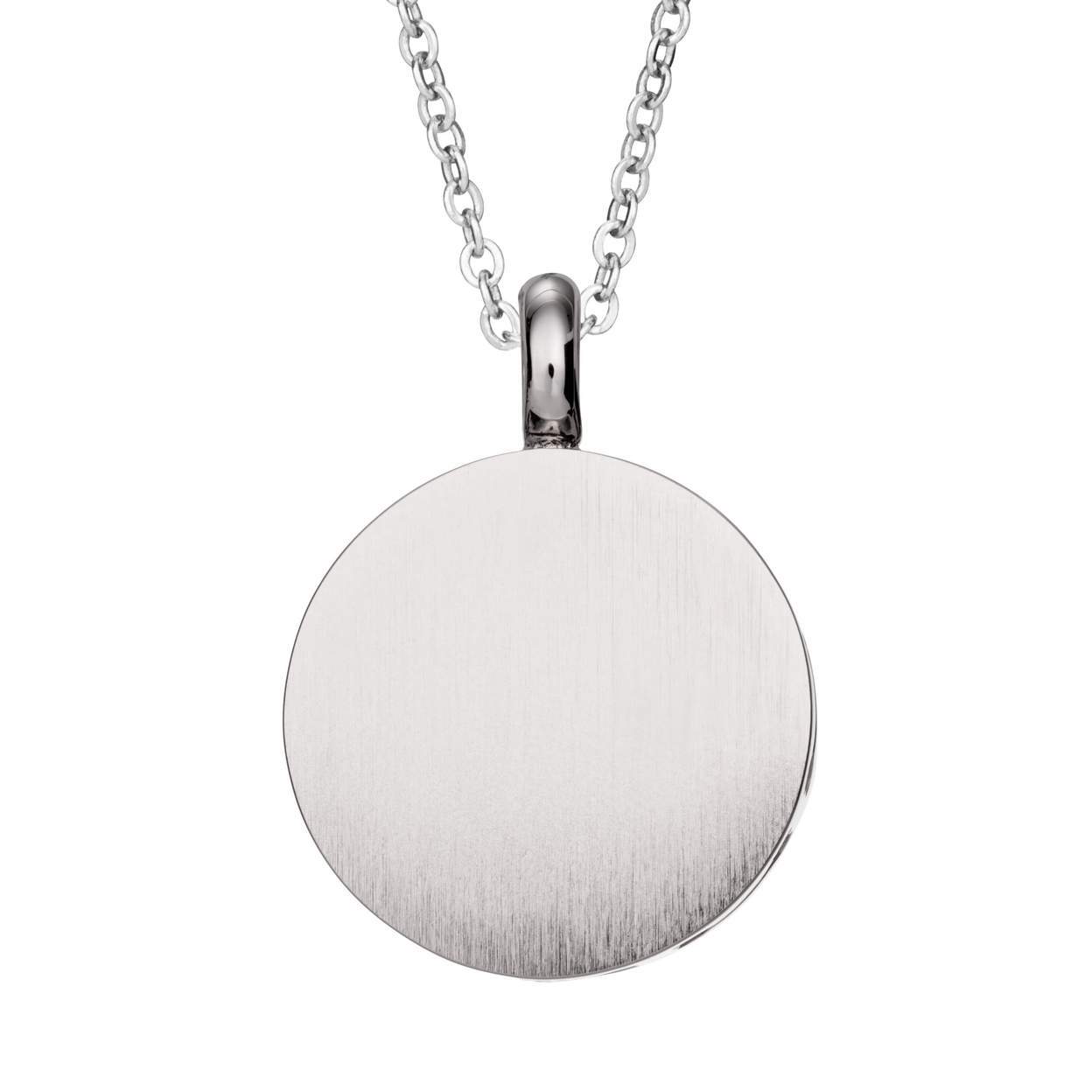 Silver Paw Print Memorial Ashes Pendant back Self Fill