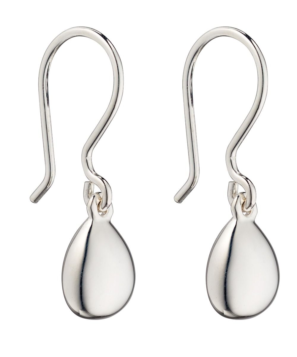 Silver Pebble Drop Earrings Jewellery Carathea jewellers