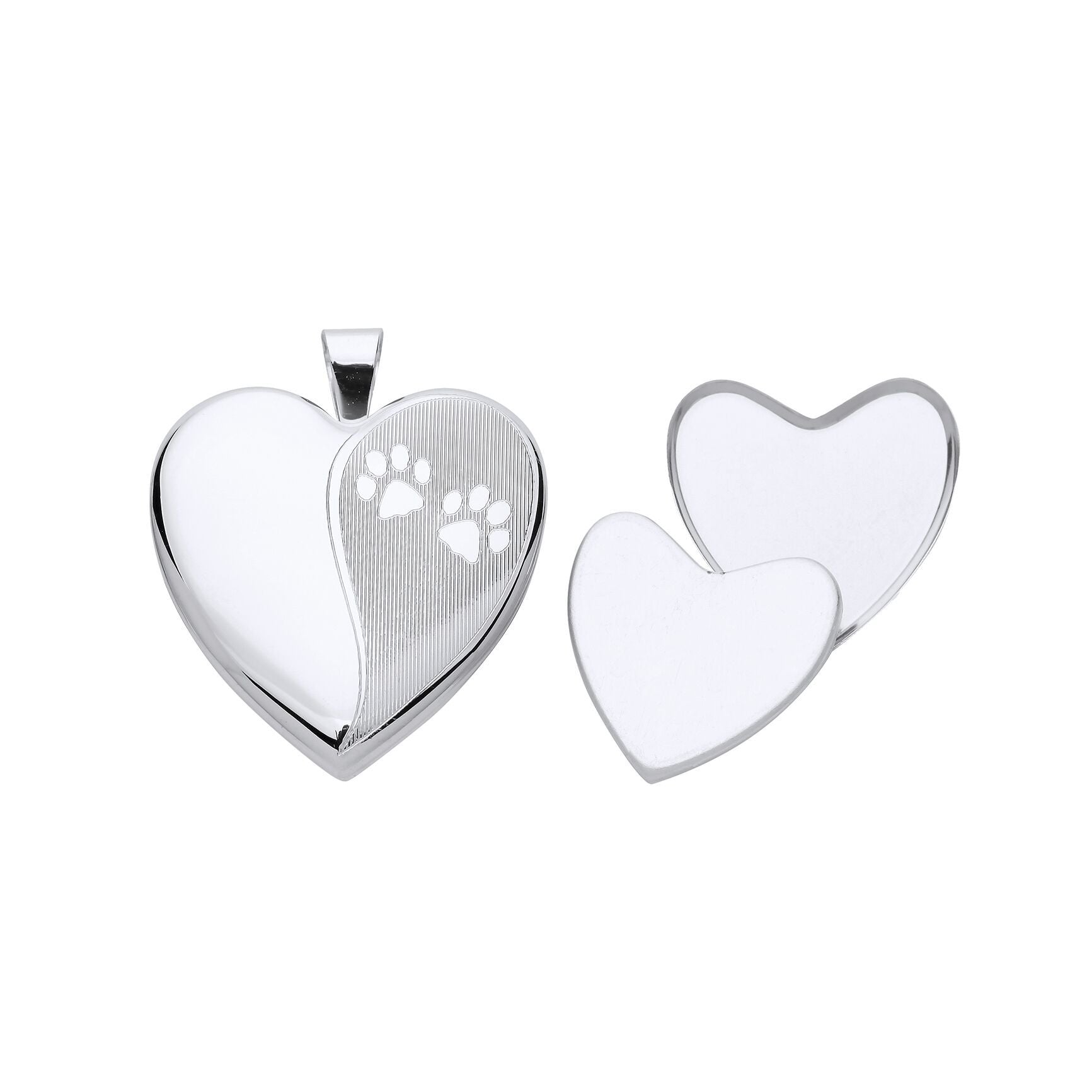 Silver Pet Memorial Heart Locket Jewellery Ian Dunford 