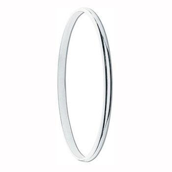 Silver Bangle 4mm Wide Jewellery Hanron
