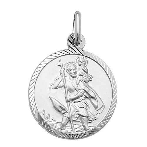 Silver St Christopher Pendant Jewellery Treasure House Limited 