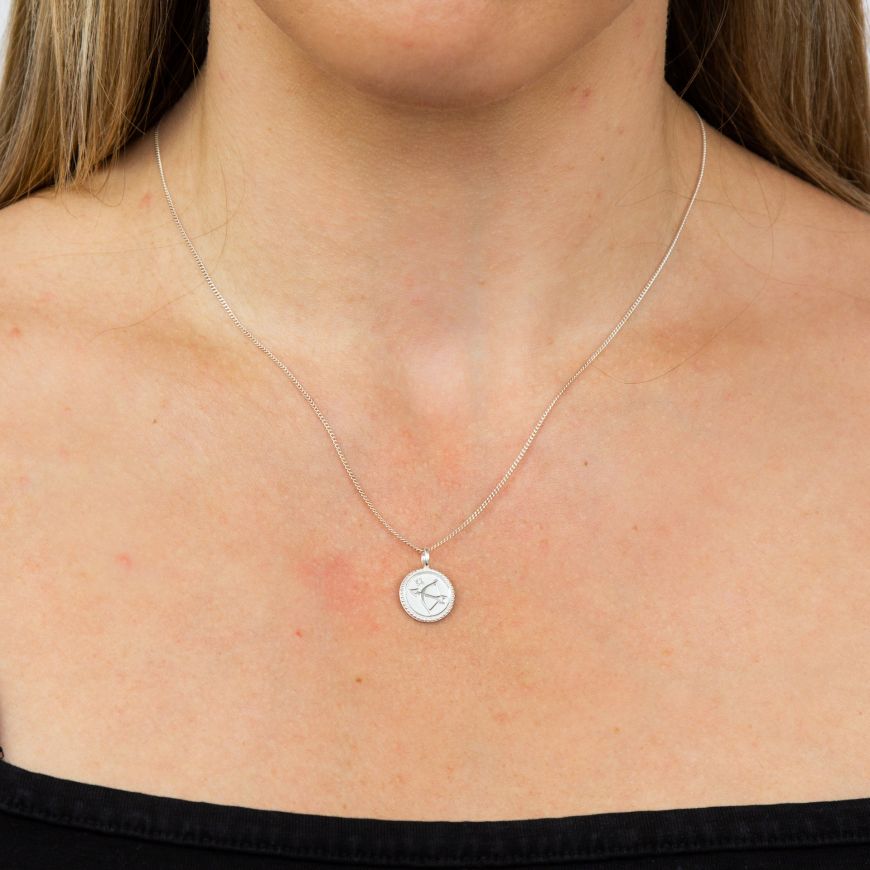 Silver 'Strength & Growth' Empowerment Disc Pendant Necklaces & Pendants Gecko