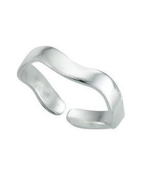 Silver Wavy Band Toe Ring Jewellery Gecko
