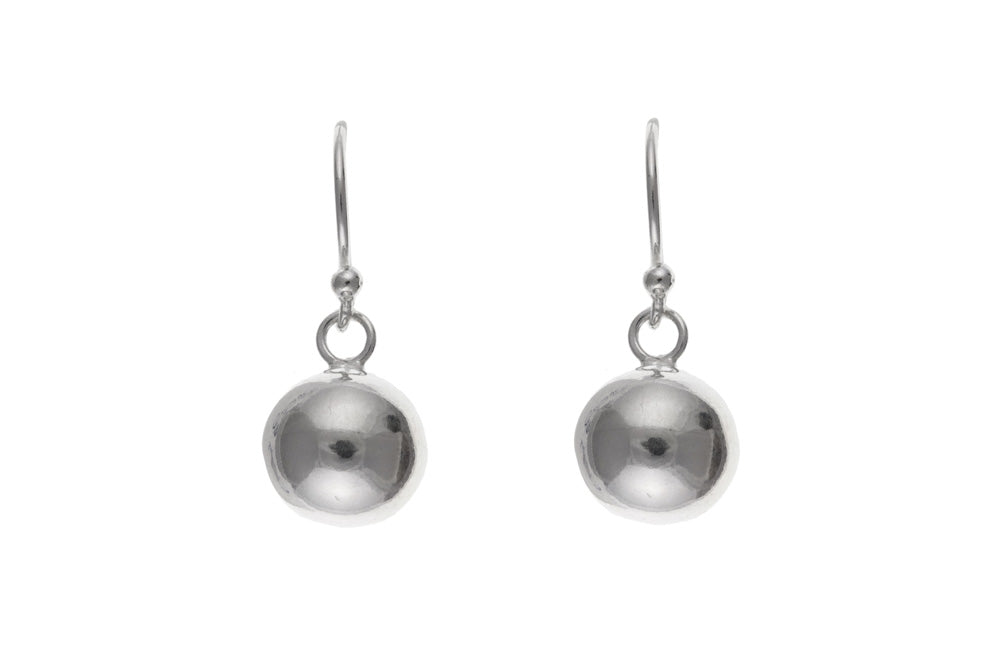 Silver Ball Drop Earrings Ian Dunford 