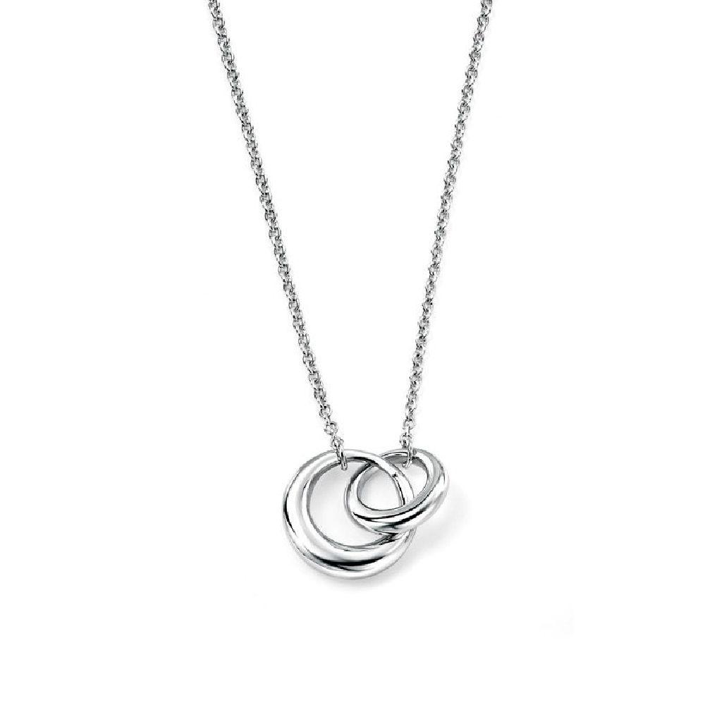 Silver Necklace with Interlocking Circles Necklaces & Pendants Carathea 