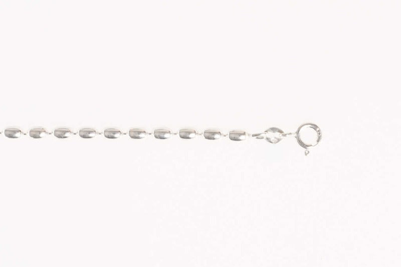 Silver oval beaded bracelet Jewellery Carathea