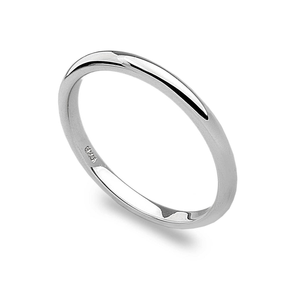 Silver D-Shape Stack Ring Rings Silverband Company K 