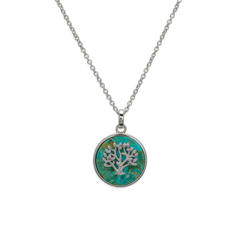 Turquoise tree of hot sale life pendant