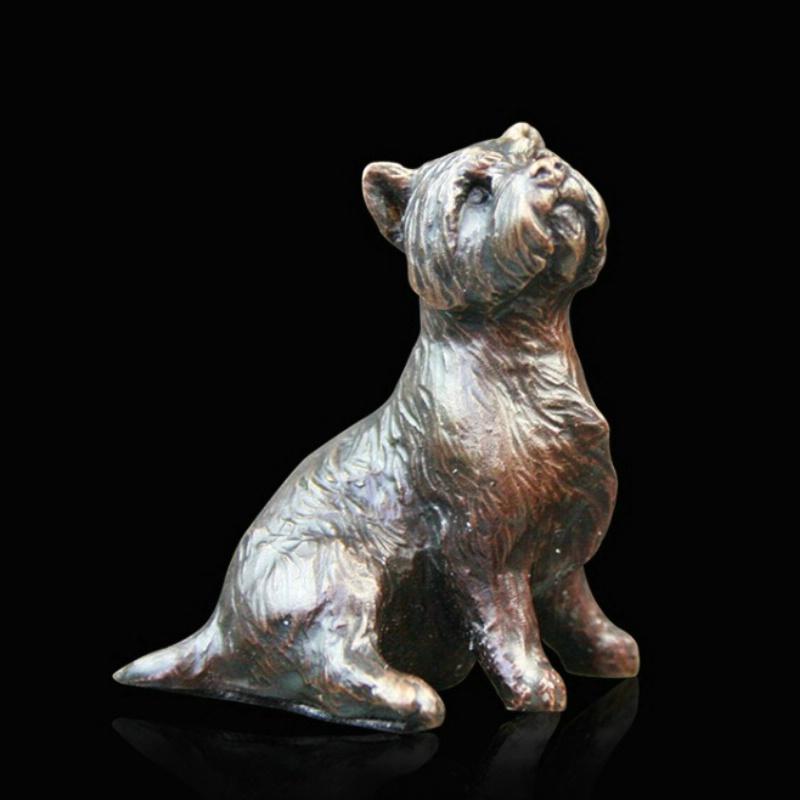 Bronze Westie, Sitting Sculpture Giftware Richard Cooper & Co 