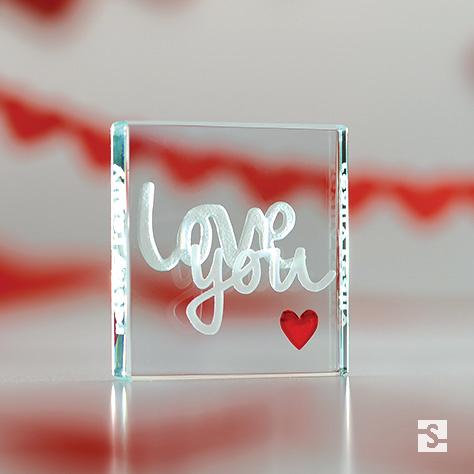 Spaceform "Really Love You" Miniature Glass Token Gifts Spaceform 
