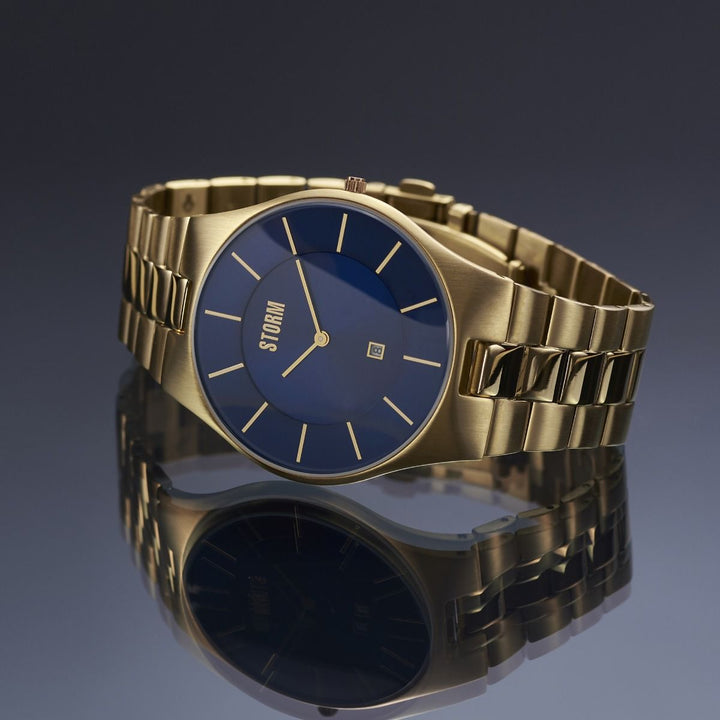 STORM Slim-X XL Men's Watch in Gold and Blue Watches Storm London