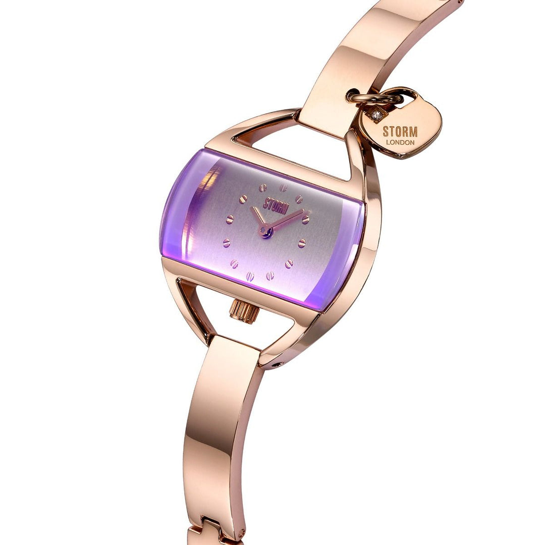 STORM Temptress Charm Ladies Watch in Rose-Gold and Violet Watches Storm London