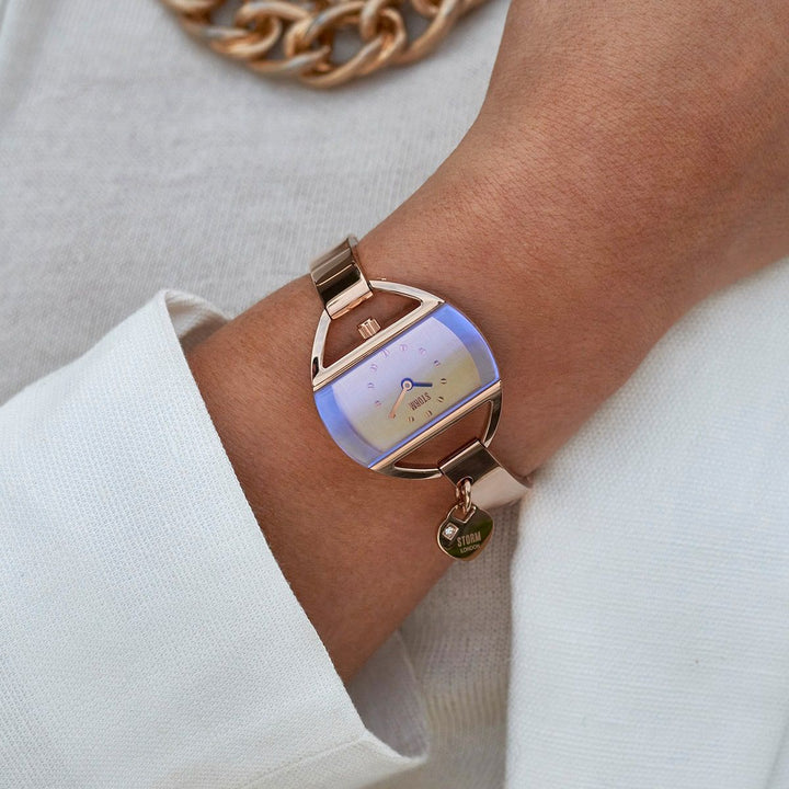 STORM Temptress Charm Ladies Watch in Rose-Gold and Violet Watches Storm London