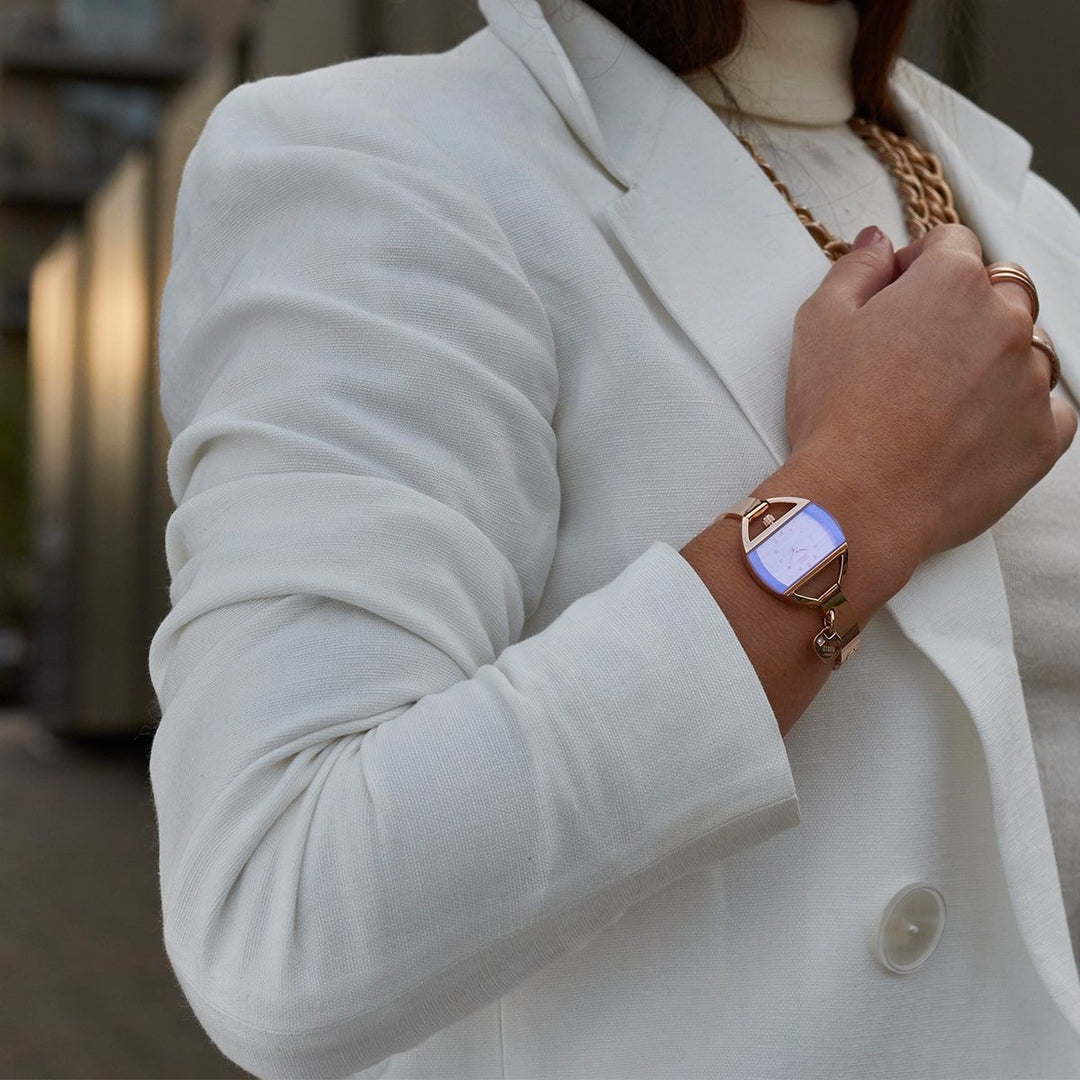 STORM Temptress Charm Ladies Watch in Rose-Gold and Violet Watches Storm London