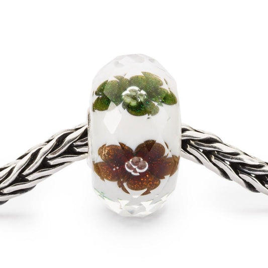 Trollbeads Snow Blossoms Glass Bead TGLBE-30075 Beads Trollbeads 