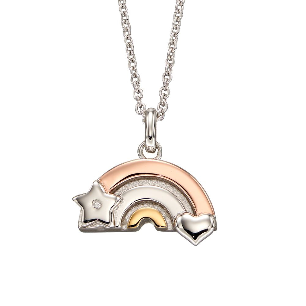 Three Colour Rainbow Necklace for Girls Carathea 