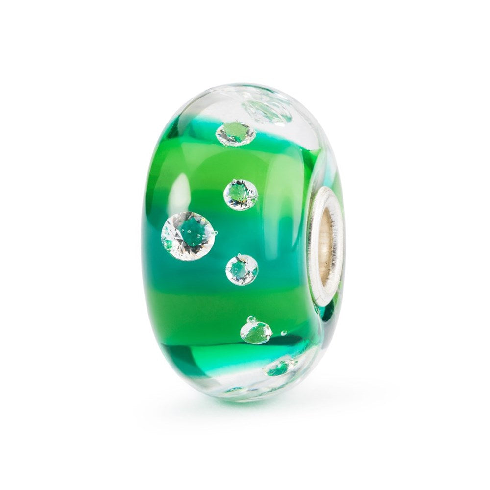 trollbeads green bead with CZ Carathea jewellery