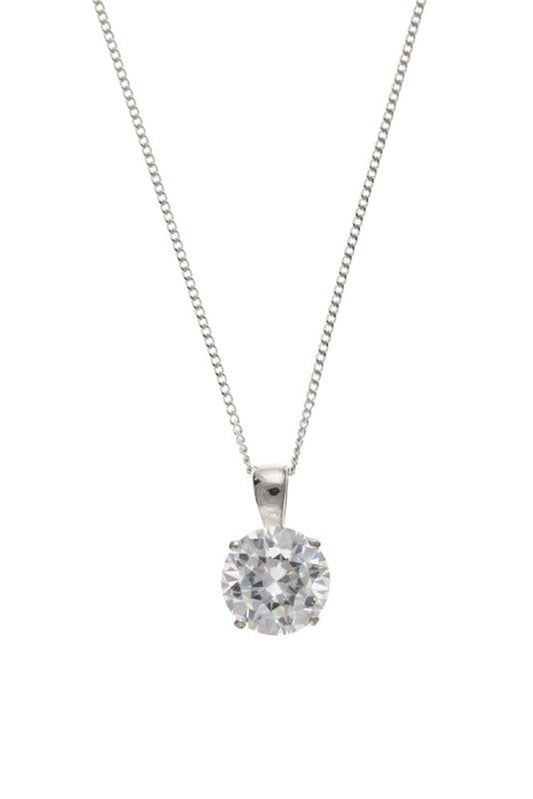 9ct White Gold Cubic Zirconia Pendant Ian Dunford 