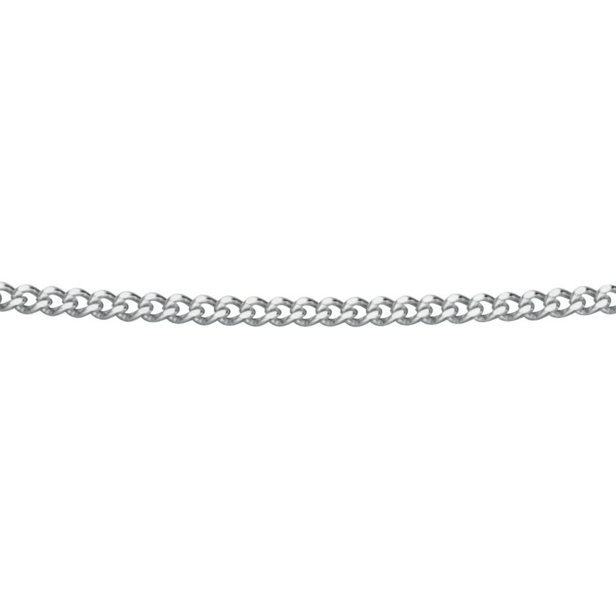 9ct white gold curb chain for pendants Carathea Jewellery