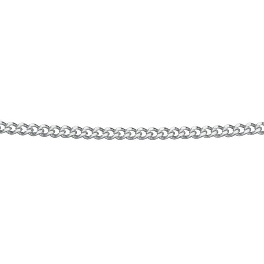 9ct white gold curb chain for pendants Carathea Jewellery