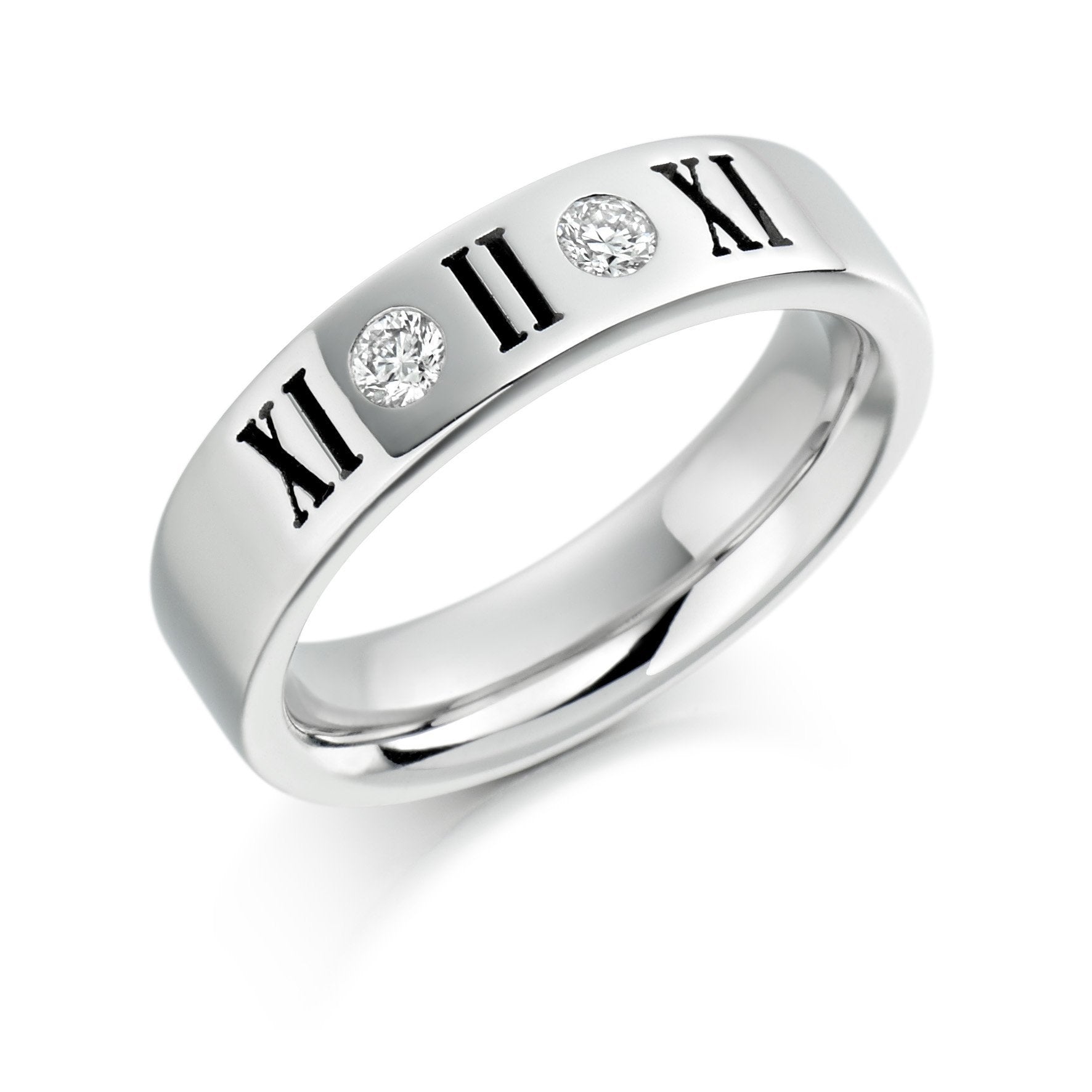 Men's Wedding Ring with Diamonds Gemex S 