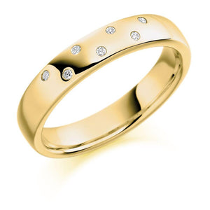 White Gold Diamond Wedding Band Rings Gemex 