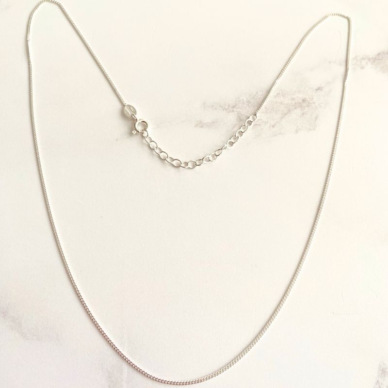 silver adjustable light curb chain Carathea Jewellers