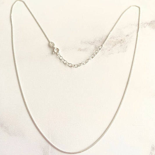 silver adjustable light curb chain Carathea Jewellers